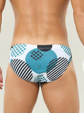 menaful Sexy Fashion Print Swim Briefs