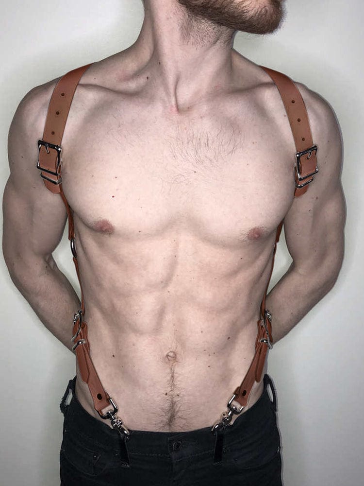 menaful Sexy Leather Shoulder Straps