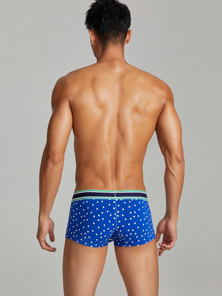 menaful Sexy Low Rise Snowflake Boxer Briefs