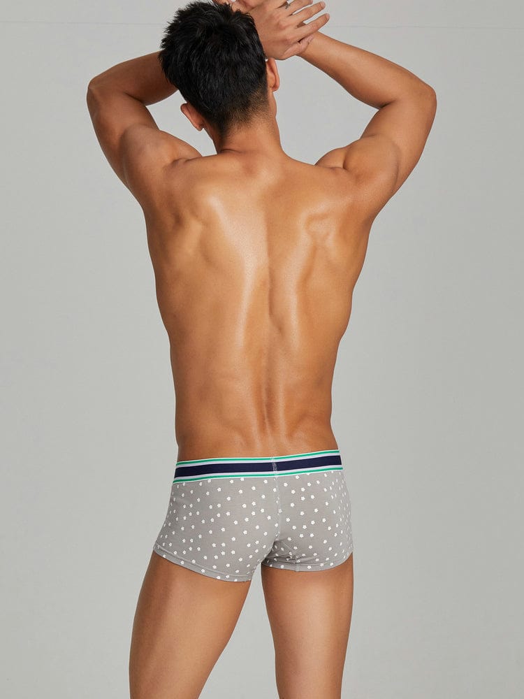 menaful Sexy Low Rise Snowflake Boxer Briefs