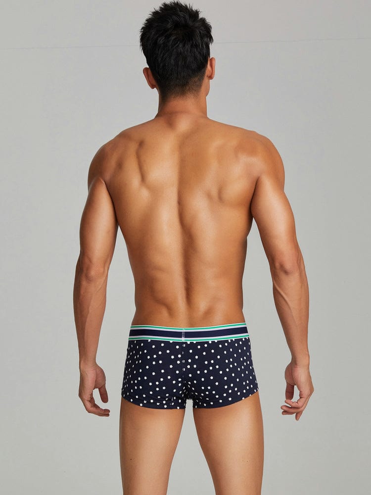 menaful Sexy Low Rise Snowflake Boxer Briefs