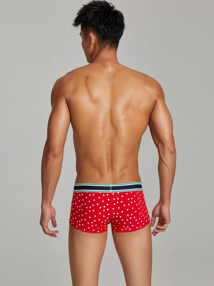 menaful Sexy Low Rise Snowflake Boxer Briefs