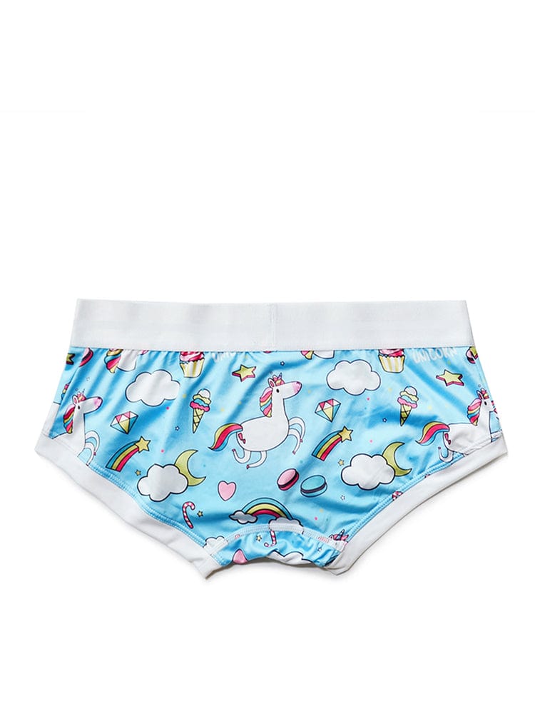 menaful Sexy Low Waist Cartoon Fruit Pattern Boxer Briefs