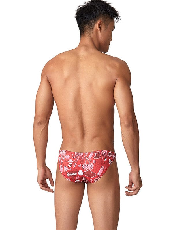 menaful Sexy Low Waist Cartoon Pattern Briefs