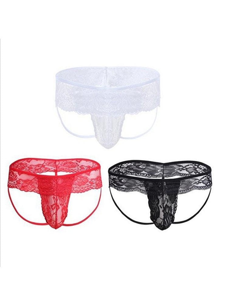 menaful Sexy Men's Lace Erotic Thong