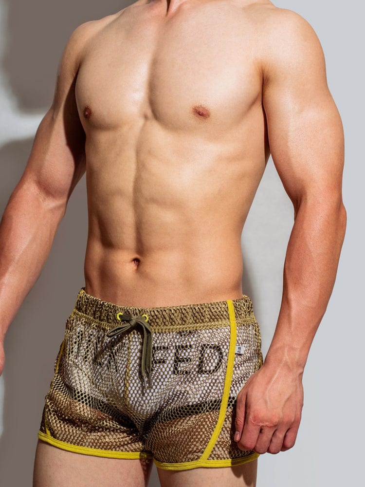 menaful Sexy Mesh Breathable Home Boxer Shorts