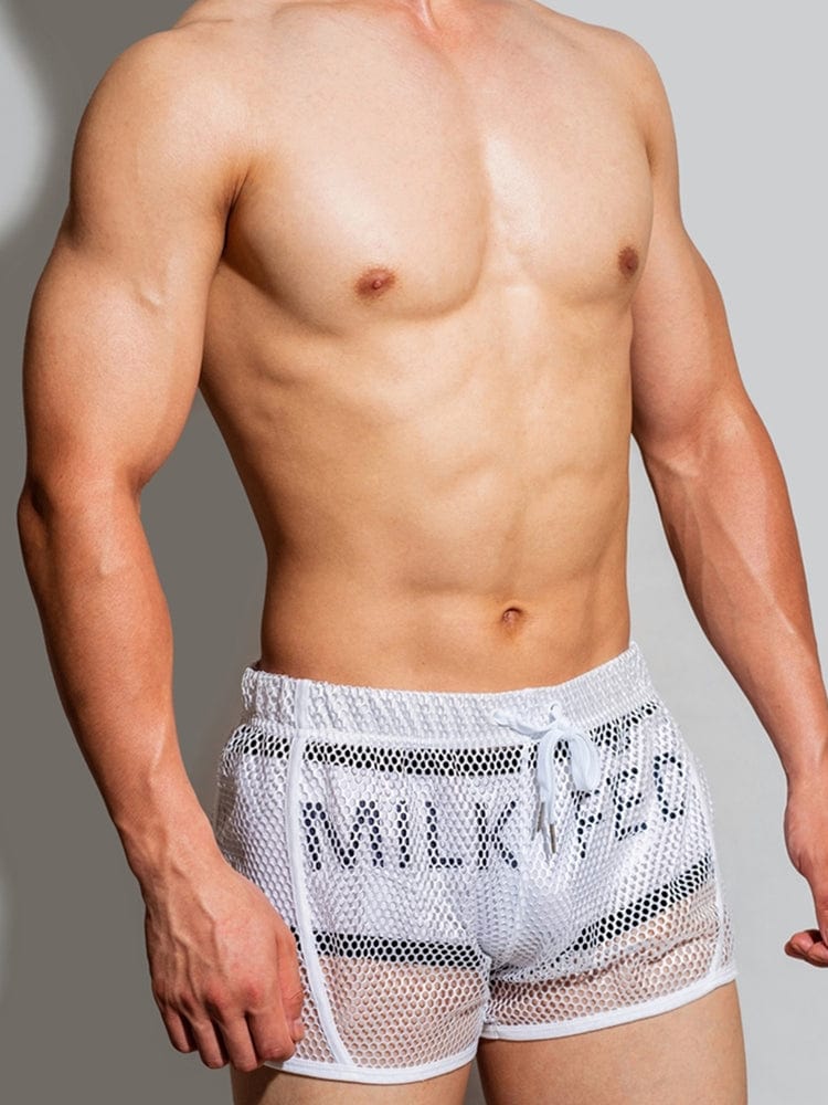 menaful Sexy Mesh Breathable Home Boxer Shorts