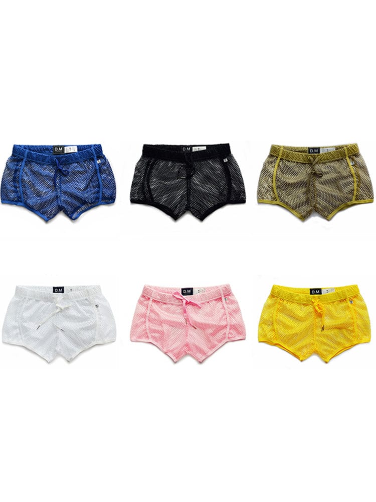 menaful Sexy Mesh Breathable Home Boxer Shorts