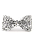 menaful Silver Men's Zircon Bow Ties