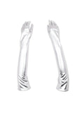 menaful Silver / One Size Erotic Pu Leather Gloves