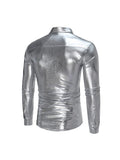 menaful Silver / S Nightclub Bright Long Sleeve Shirt