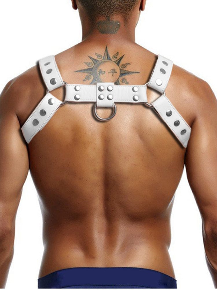 menaful Silver / S Training Fitness Genuine Leather Bulldog Harness