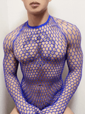 menaful sleeves Men's Mesh Fishnet Long Sleeves