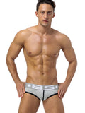 menaful Solid Color Cotton Breathable Comfort Briefs