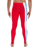 menaful Sport Compression Tights Leggings - Red