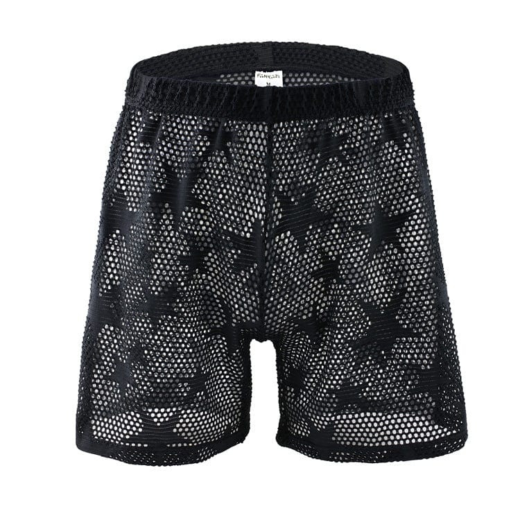 menaful Star See Through Mesh Shorts