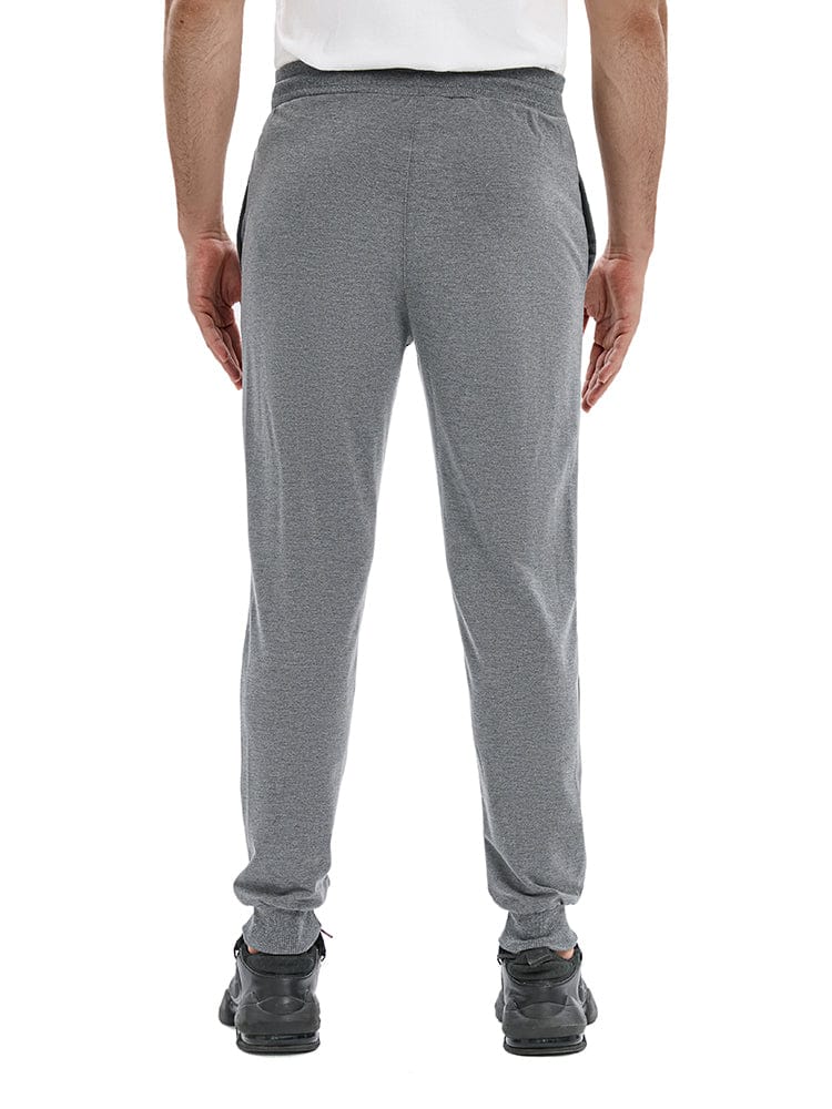 menaful Stretch-fit Running Track Joggers-Grey