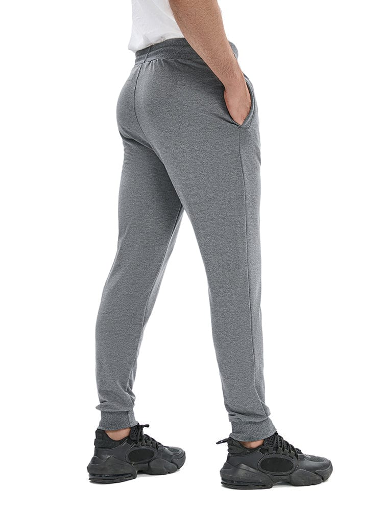 menaful Stretch-fit Running Track Joggers-Grey