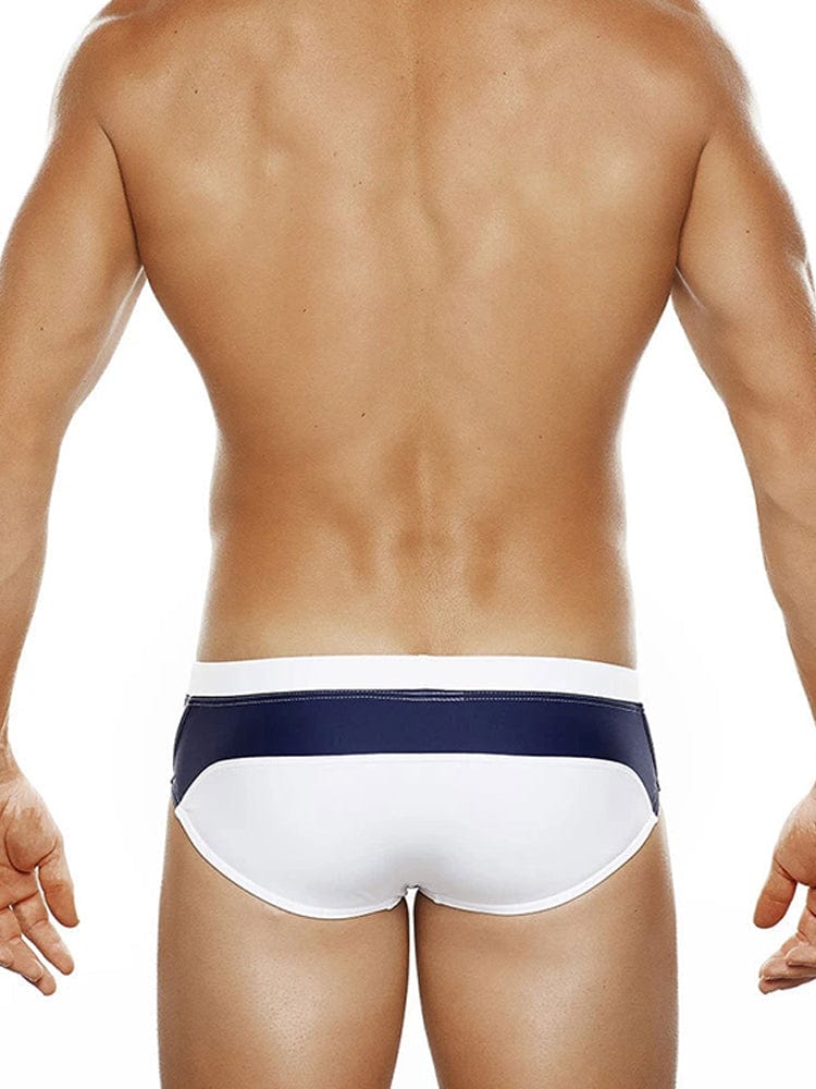 menaful Summer Colorblock Fashion Swim Briefs