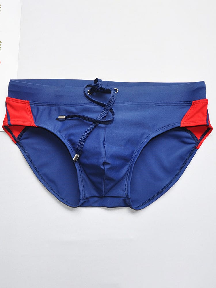 menaful Summer Colorblock Fashion Swim Briefs