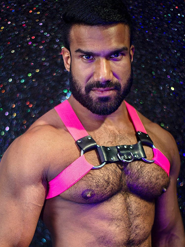 menaful Tough Guy Sexy Genuine Leather Bulldog Harness