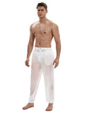 menaful Translucent Quick-dry Sport Pants - White