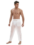 menaful Translucent Quick-dry Sport Pants - White