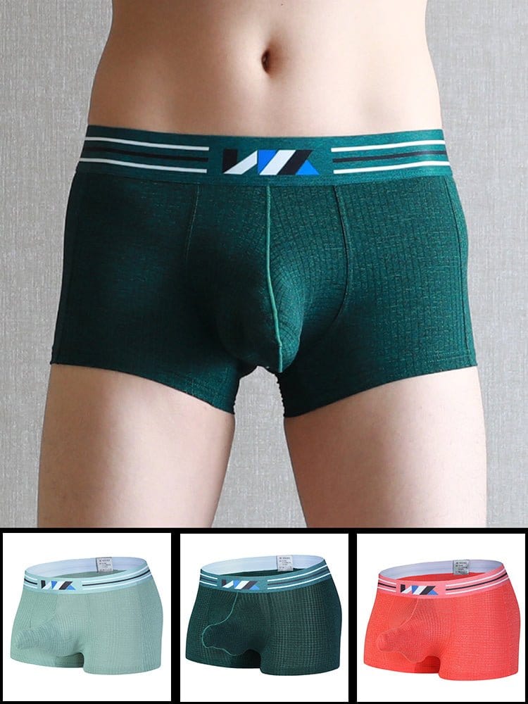 menaful Trunks 2 Pack Separated Pouch Comfy Mens Boxer Briefs