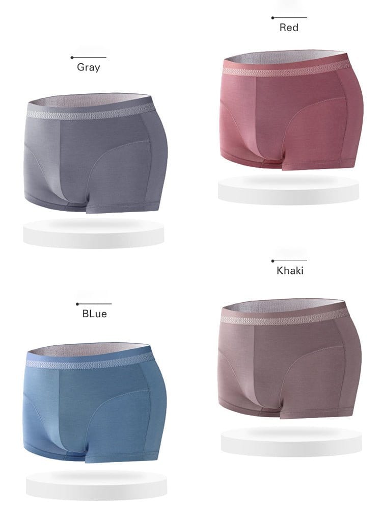 menaful Trunks 3 Pack Antibacterial Support Pouch Boxer Briefs