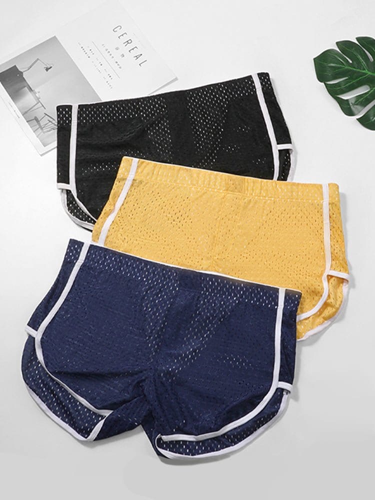 menaful Trunks 3 PACK Big Pouch Support Breathable Trunks Pajamas