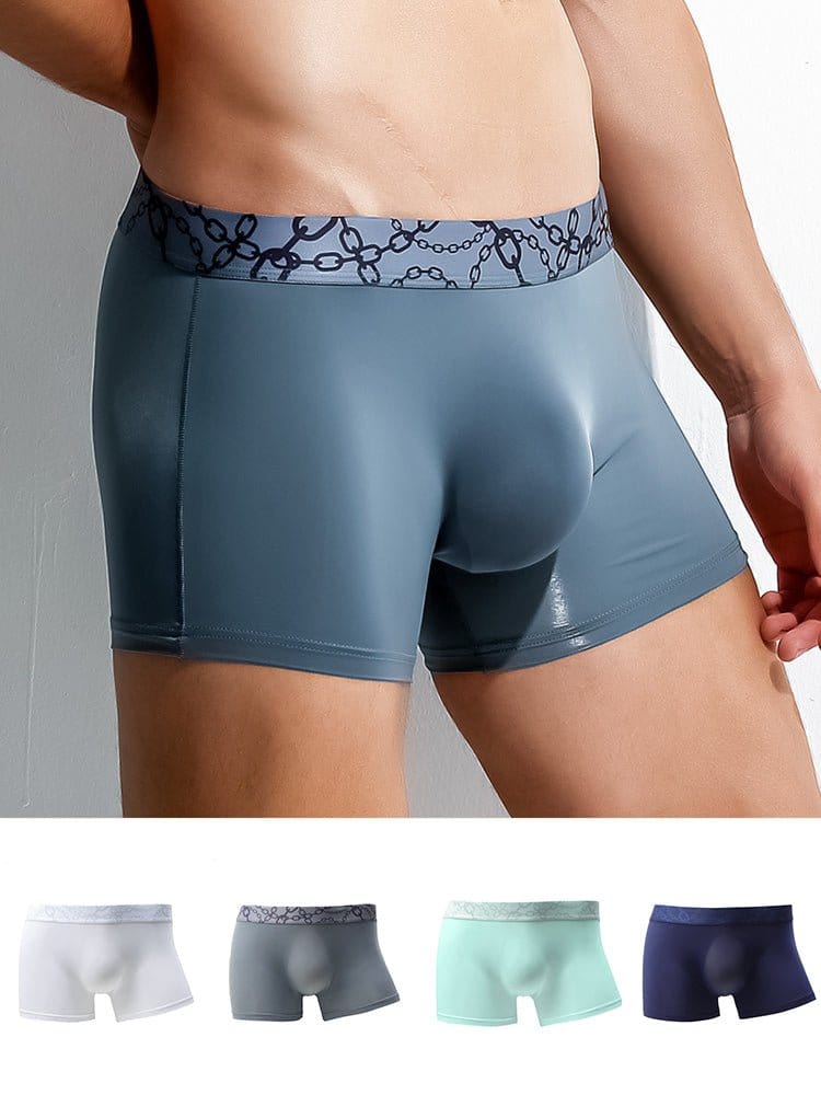 menaful Trunks 3 Pack Cooling Seamless Pouch Boxer Briefs