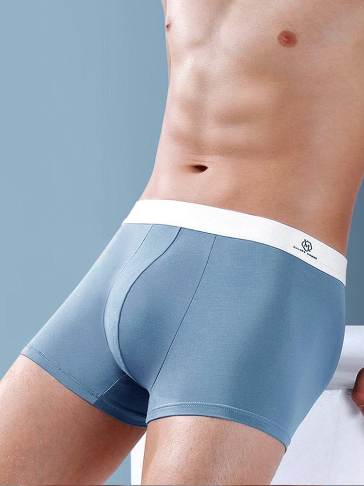 menaful Trunks 3 Pack Men's Traceless Breathable Modal Trunks