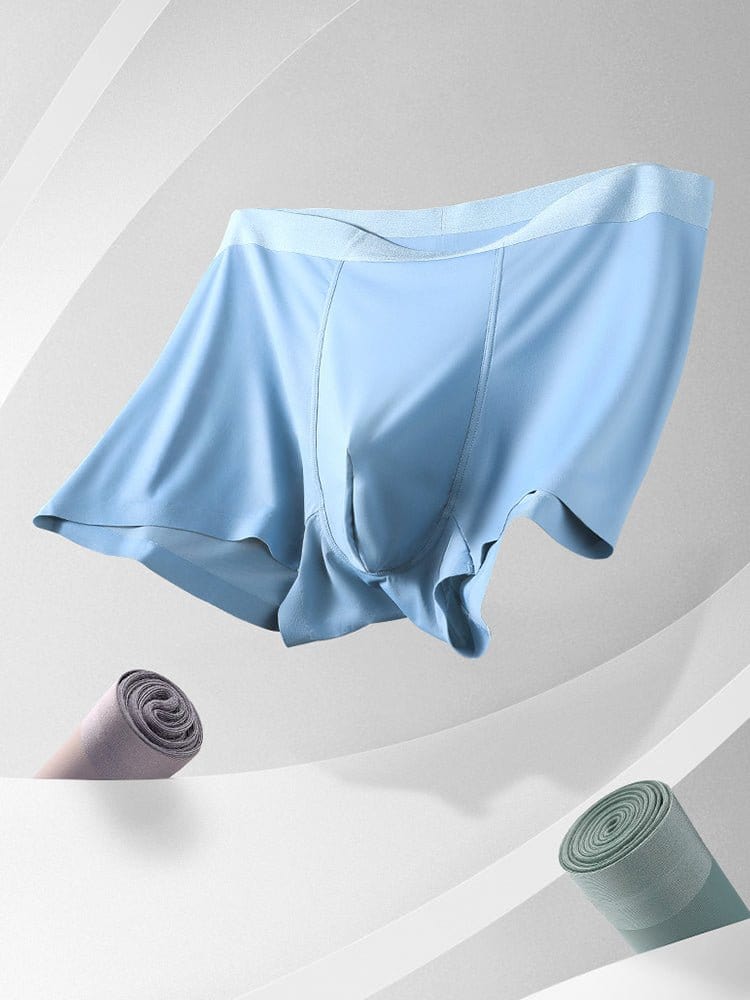 menaful Trunks 3 Pack Mesh Breathable Ice Silk Underwear