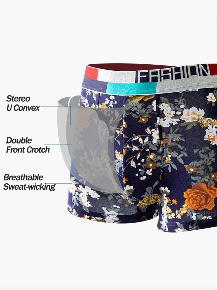 menaful Trunks 4 Pack Men’s Large Pouch Fashion Cotton Trunks