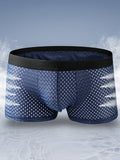 menaful Trunks 4 Pack Mesh Ice Silk Cool Fresh Men's Trunks