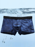 menaful Trunks 4 Pack Mesh Ice Silk Cool Fresh Men's Trunks