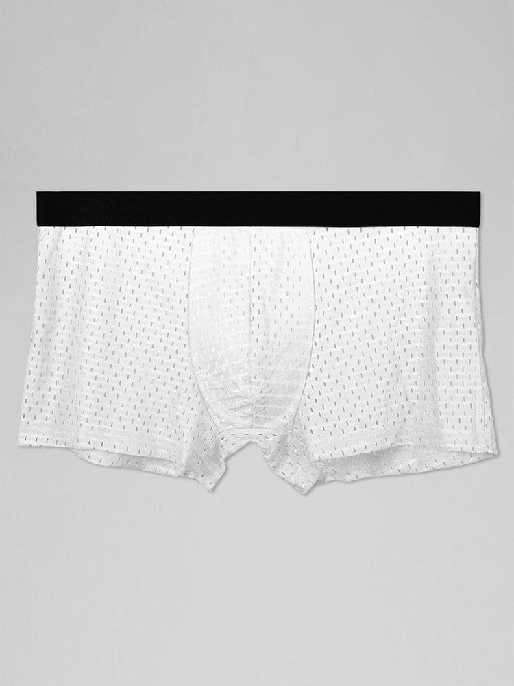 menaful Trunks 4 Pack Mesh Ice Silk Cool Fresh Men's Trunks