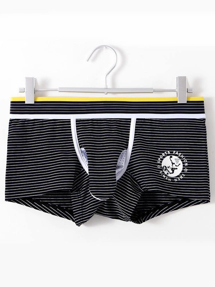 menaful Trunks Black*2 / XS 2 Pack Men’s Separate Support Pouch Cotton Trunks