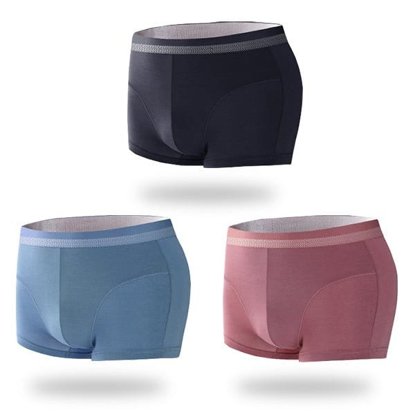 menaful Trunks Color 1 / S 3 Pack Antibacterial Support Pouch Boxer Briefs