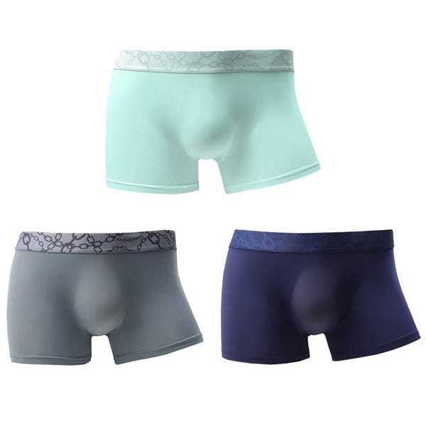 menaful Trunks Color 1 / S 3 Pack Cooling Seamless Pouch Boxer Briefs