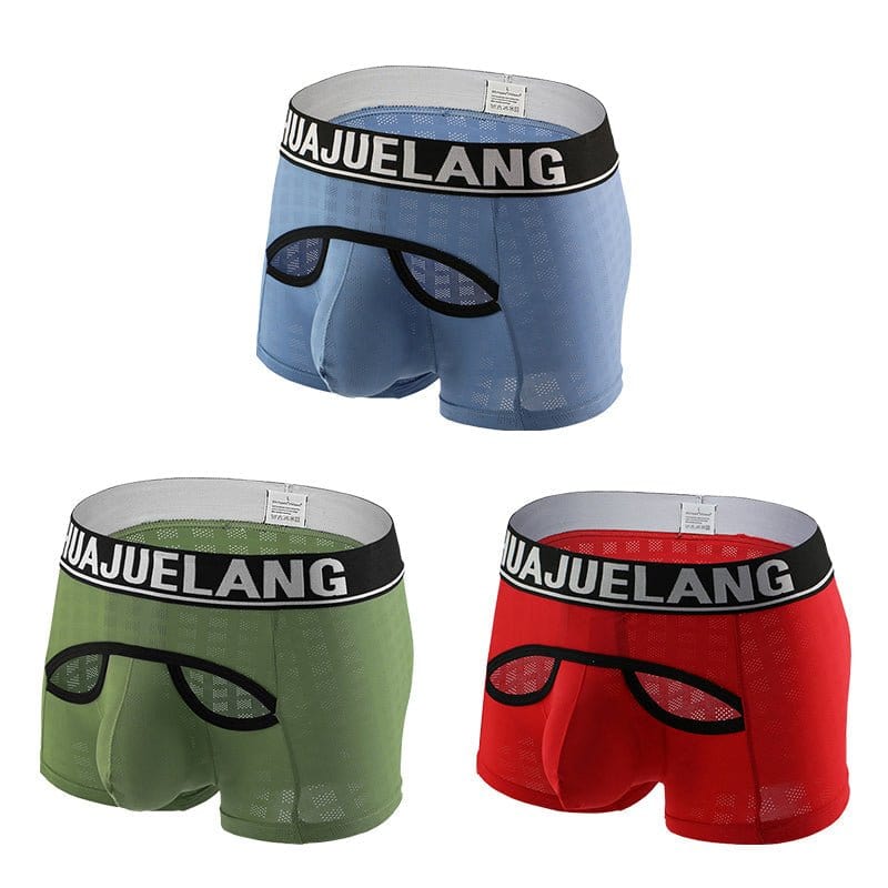 menaful Trunks Color 1 / XS 3 Pack Breathable Support Pouch Boxer Briefs