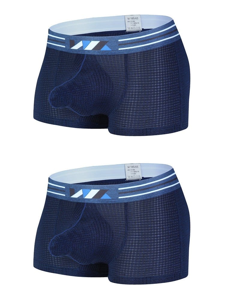 menaful Trunks Color 2 / S 2 Pack Separated Pouch Comfy Mens Boxer Briefs