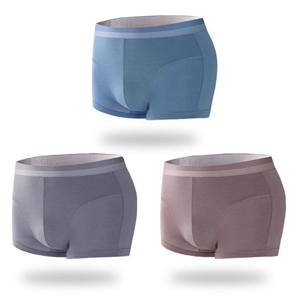 menaful Trunks Color 2 / S 3 Pack Antibacterial Support Pouch Boxer Briefs