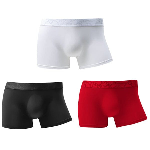 menaful Trunks Color 2 / S 3 Pack Cooling Seamless Pouch Boxer Briefs