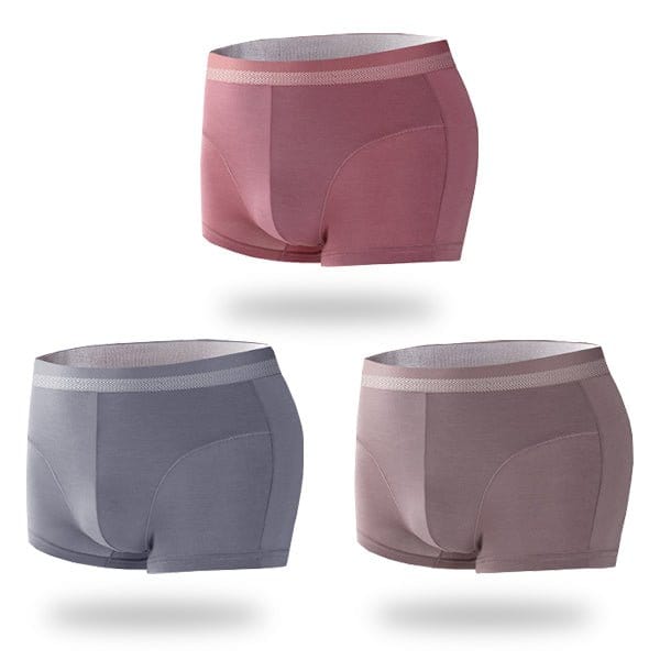 menaful Trunks Color 3 / S 3 Pack Antibacterial Support Pouch Boxer Briefs