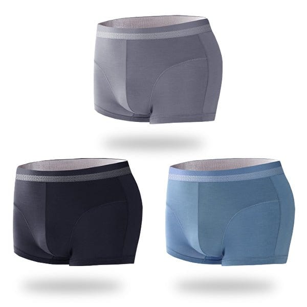 menaful Trunks Color 4 / S 3 Pack Antibacterial Support Pouch Boxer Briefs