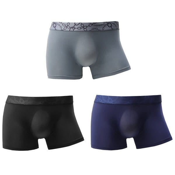 menaful Trunks Color 4 / S 3 Pack Cooling Seamless Pouch Boxer Briefs