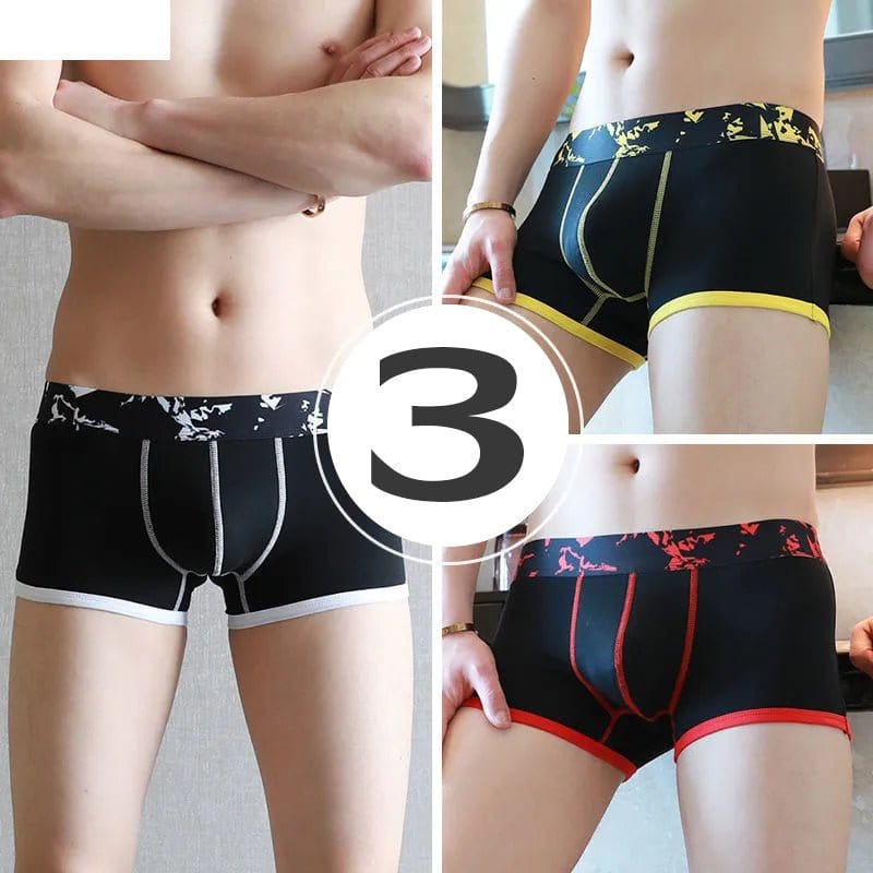 menaful Trunks Color10 / S 3 Pack Men’s U convex Cotton Breathable Trunks