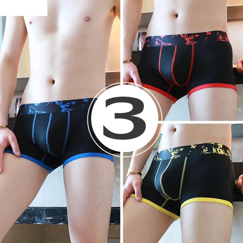 menaful Trunks Color2 / S 3 Pack Men’s U convex Cotton Breathable Trunks