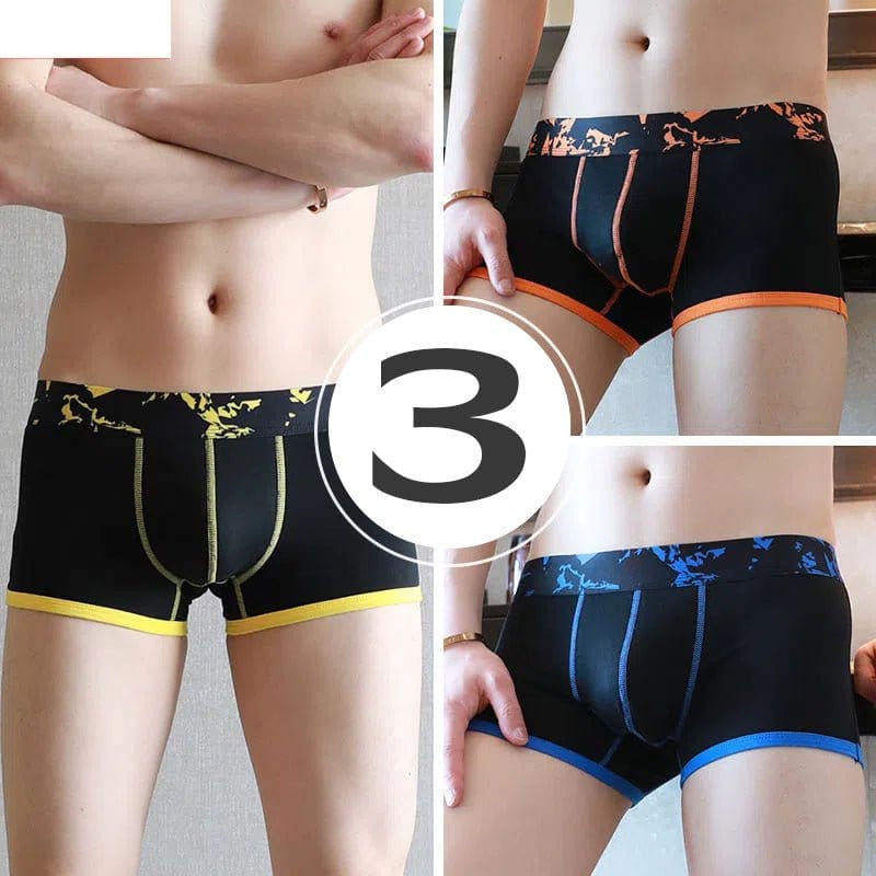 menaful Trunks Color4 / S 3 Pack Men’s U convex Cotton Breathable Trunks